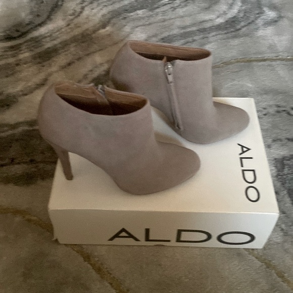 Aldo High Heeled Suede Booties - Picture 1 of 5
